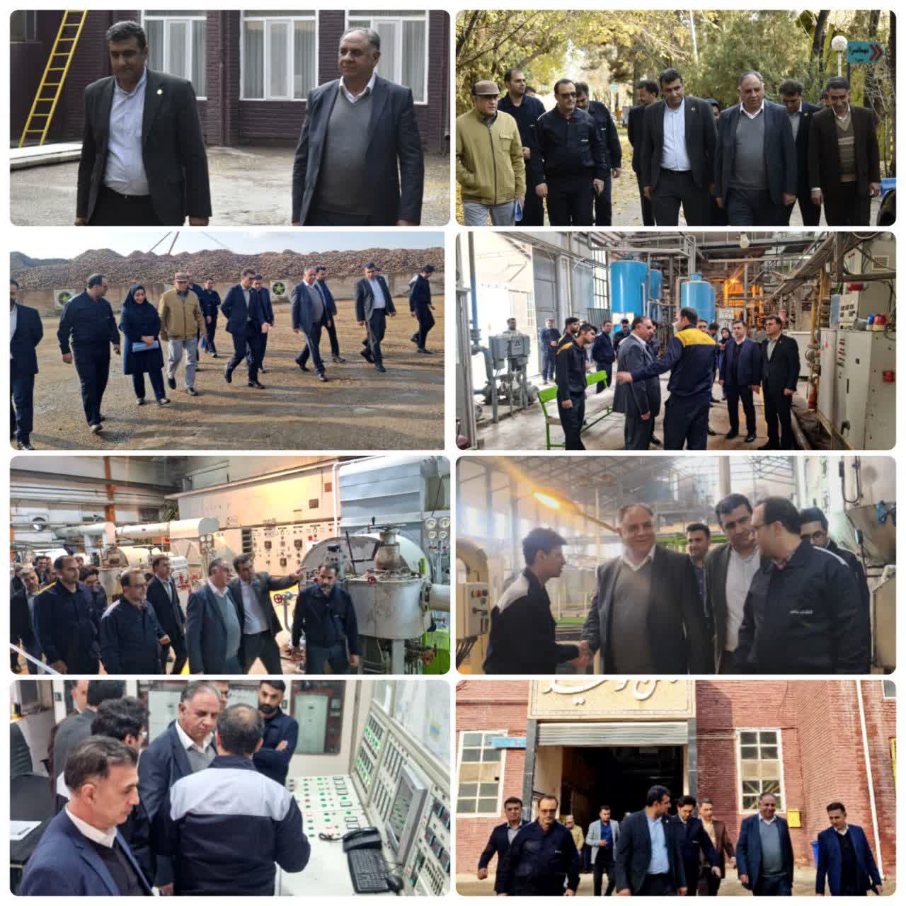 بازدید میدانی مدیریت محترم هلدینگ توسعه صنایع بهشهر دکتر ارسلان کاظم پور به همراه مهمانان گرامی  از روند خط تولید شکر سفید